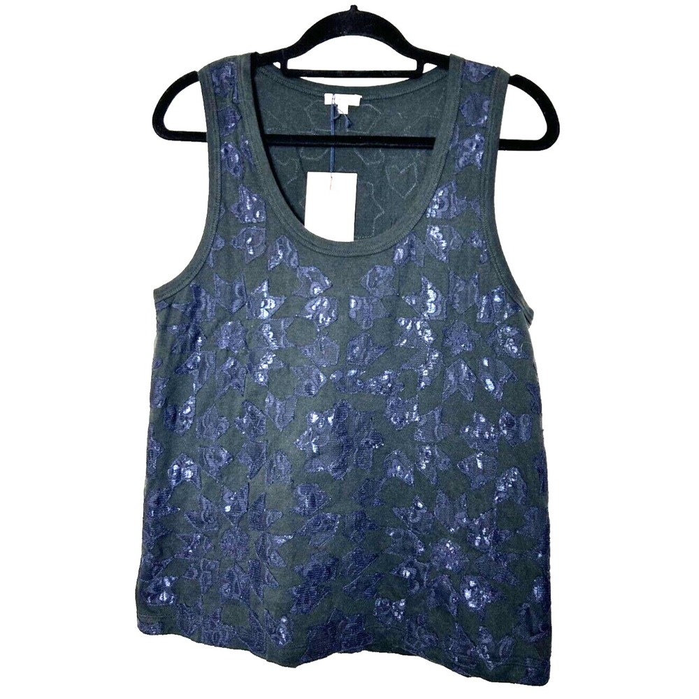NWT Manoush French Designer Lace Tank Top S Black 100% Cotton Boho Whimsigoth